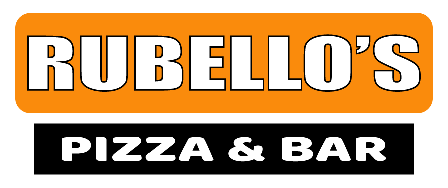 rubellos pizza and bar logo best pizza and beer